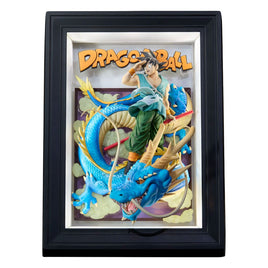 Dragon Ball Z Tamashii Art 3D Relief Picture Son Goku & Dragon 27 cm