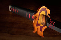 Demon Slayer: Kimetsu no Yaiba Proplica Replica 1/1 Nichirin Sword (Tanjiro Kamado) Kyojuro Rengoku´s Sword Gueard Ver. 88 cm