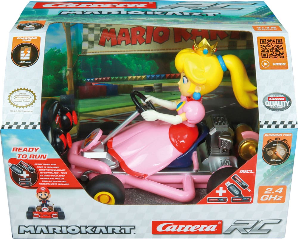 Super Mario Kart RC remote-controlled Car 1/18 2.4GHz Pipe Kart Peach