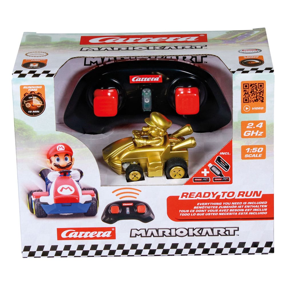 Super Mario Kart RC remote-controlled Car 1/50 2.4GHz Mini Mario Gold