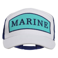 One Piece Curved Bill Cap Marine