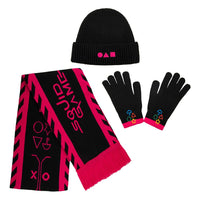 Squid Game Scarf, Beanie, Gloves Set Squid Game