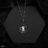 Wednesday Necklace with Pendant Nevermore Academy Black