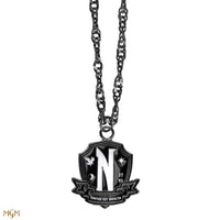 Wednesday Necklace with Pendant Nevermore Academy Black