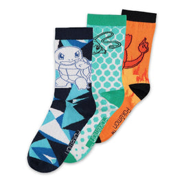 Pokemon Socks 3-Pack Crew 39-42