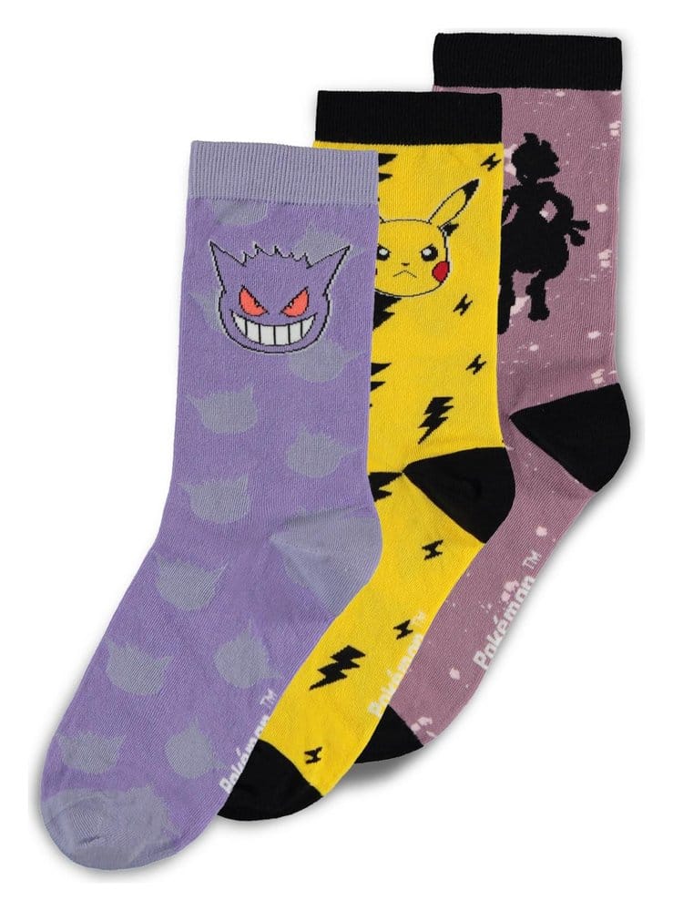 Pokémon Socks 3-Pack Crew 43-46