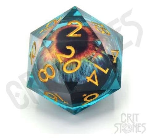 CritStones Liquid Core Dice D20 Eye of the Oracle 3 cm