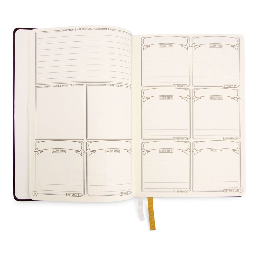 Dungeons & Dragons RPG Journal 5e Black