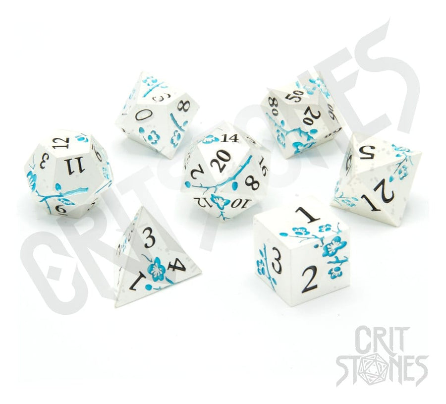 CritStones Metal Dice Set Iris Blossom (7)