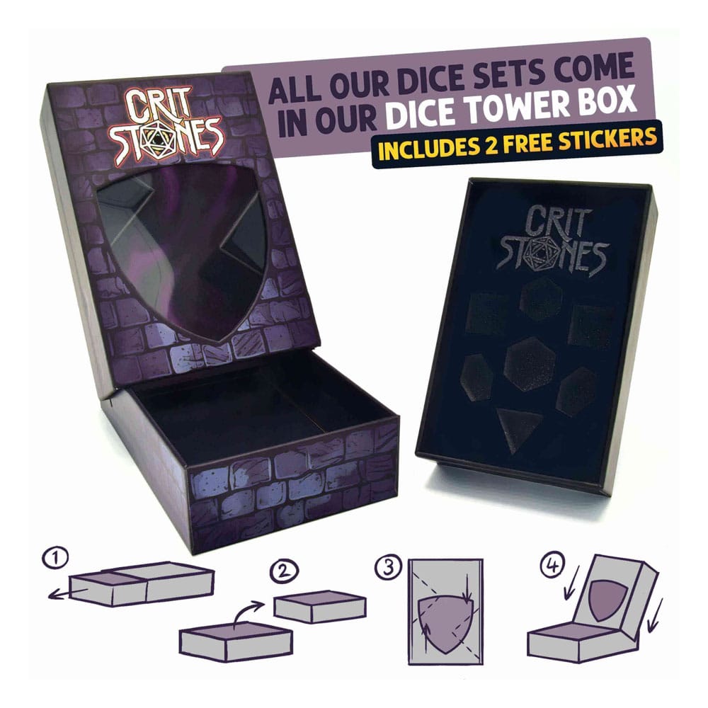CritStones Metal Dice Set Unholy Bane (7)