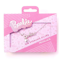 Barbie Pendant & Necklace Logo & Silhouette (Sterling Silver)