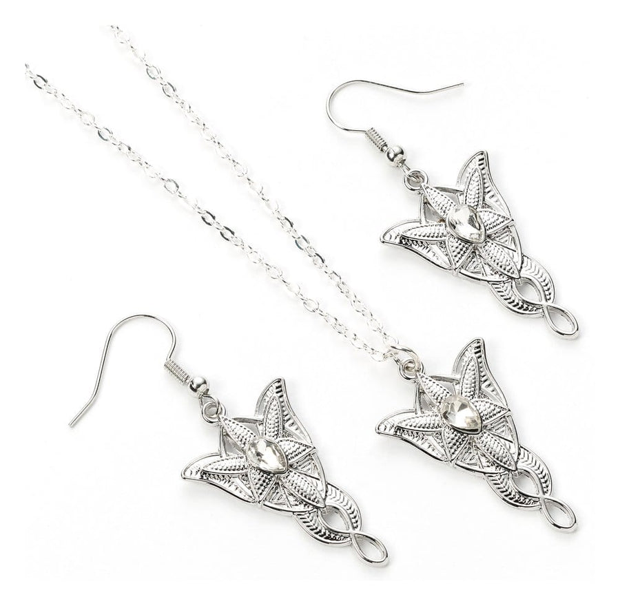 Lord of the Ring Earrings and Necklace Gift Set Evenstar
