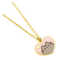 Pusheen Pendant & Necklace Pink and Gold Heart