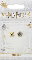 Harry Potter Earrings Chocolate Frog & Box (Gold plated)