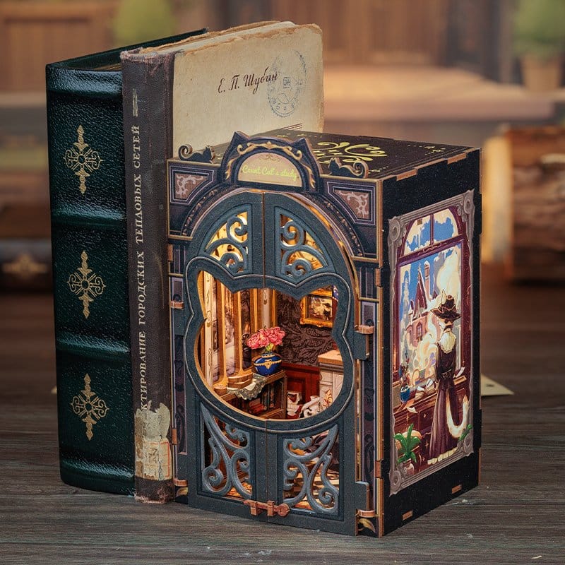 Book Nook Count Cat´s Study 17 x 12 cm