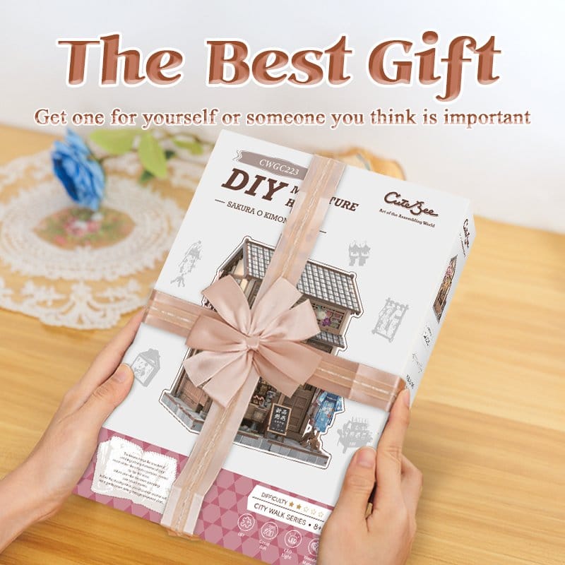 Miniature House Model Kit Sakura O Kimono Shop 19 x 14 cm