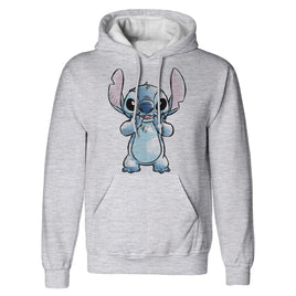 Lilo & Stitch Hooded Sweater Hands On Face Sketched  Size L