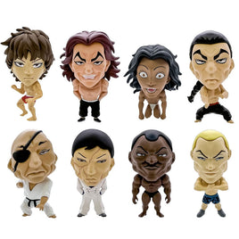 Baki Hanma 16d Collectible Figure Collection PVC Figures 8-Pack Baki Hanma 6 cm