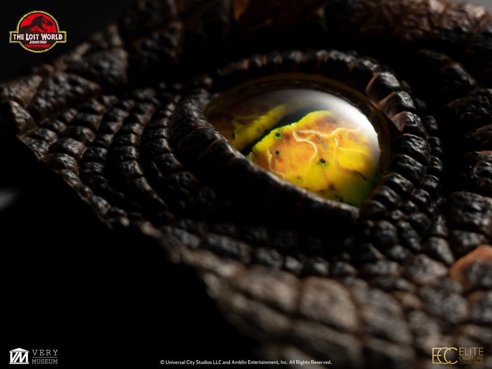 The Lost World: Jurassic Park Replica Bust Male Velociraptor Eye Prop 23 cm