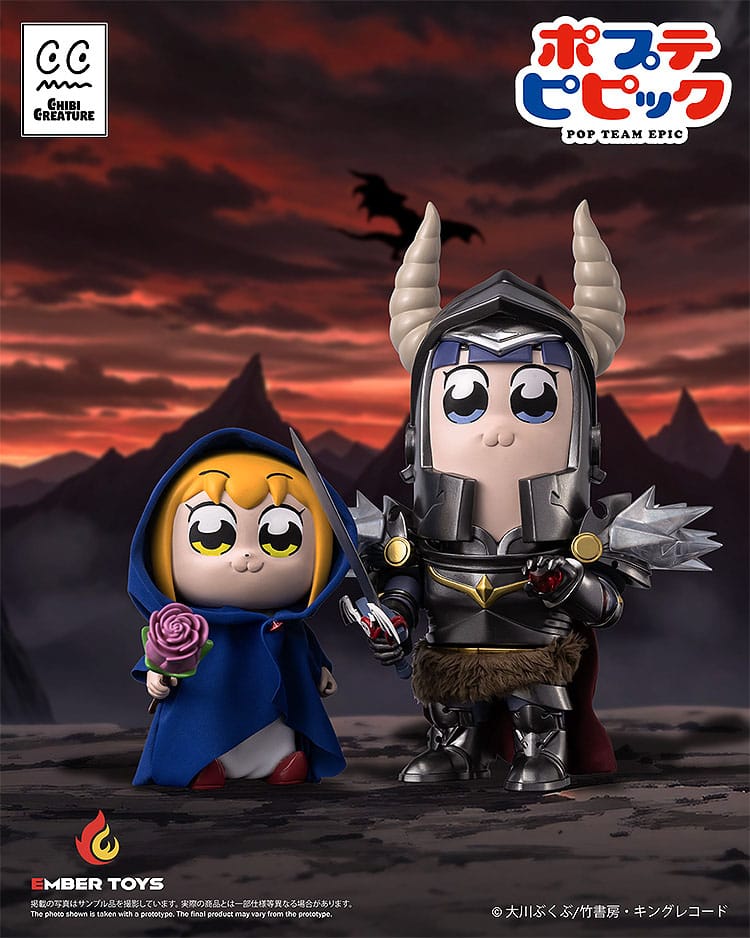 Pop Team Epic Vinyl Figures 2-Pack Chibi Creature Popuko & Pipimi Shining Shoulder Ver.