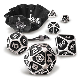 Enhance Tabletop Series Metal RPG Dice Set Black (7)