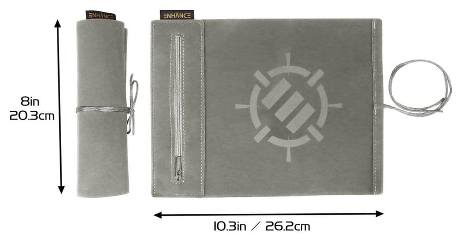 Enhance Tabletop Accessories Roll on a Scroll Dice and Rolling Mat Silver
