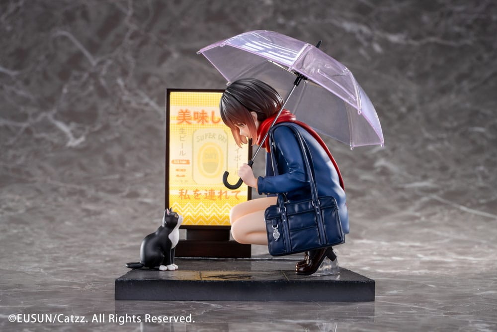 Original Character Statue 1/7 Rainy Day - Meeting Illustrated by Catzz 16 cm