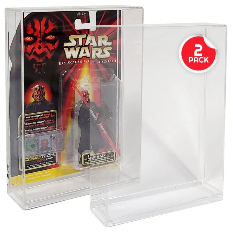 Evoretro Acrylic Display Cases 2-Pack for Action Figures
