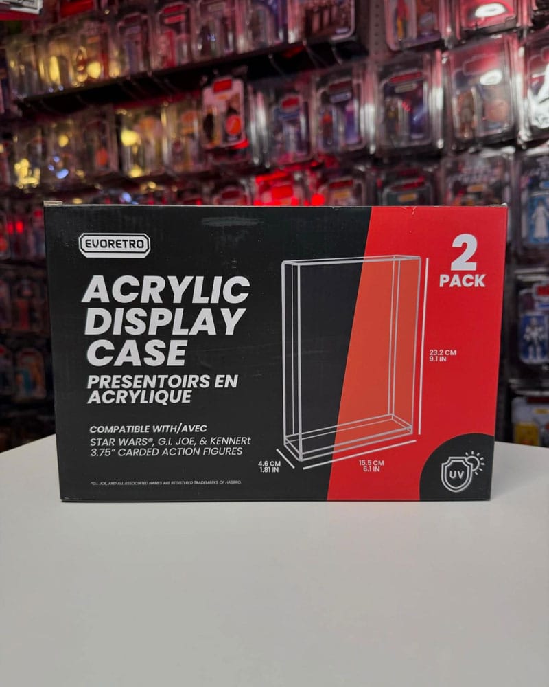 Evoretro Acrylic Display Cases 2-Pack for Action Figures