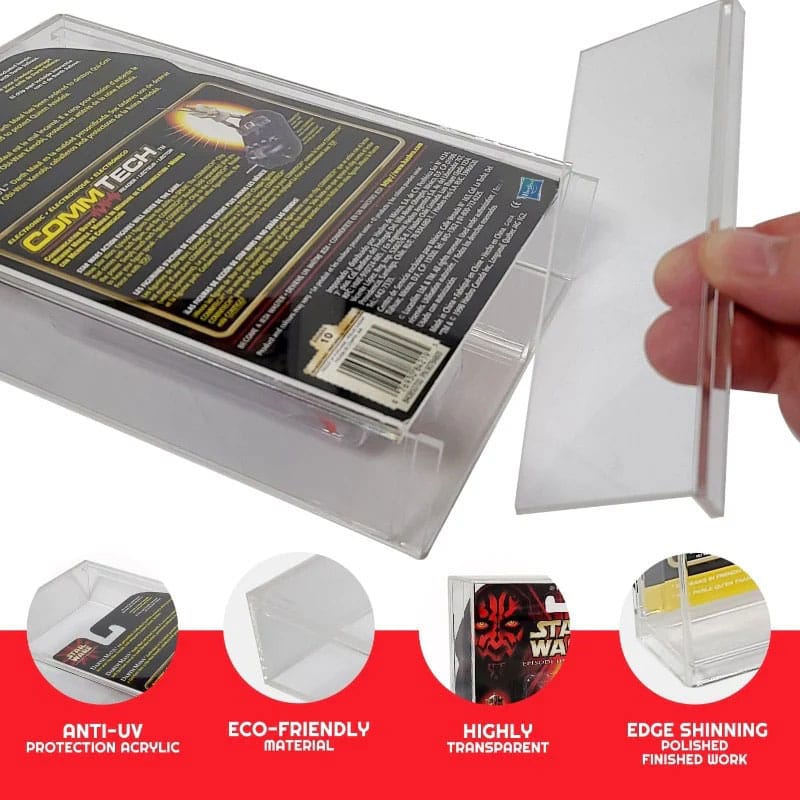 Evoretro Acrylic Display Cases 2-Pack for Action Figures