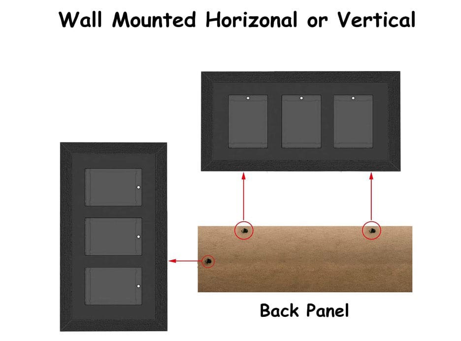 Evoretro Graded Card Display Frame for 3 PSA Graded Cards