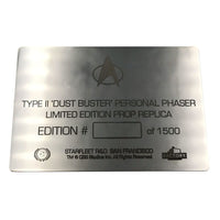 Star Trek The Next Generation Replica 1/1 Type-2 Dust Buster Phaser Limited Edition 28 x 16 cm