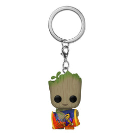 I Am Groot POP! Vinyl Keychains 4 cm Groot w/ Cheese Puffs Display (12)