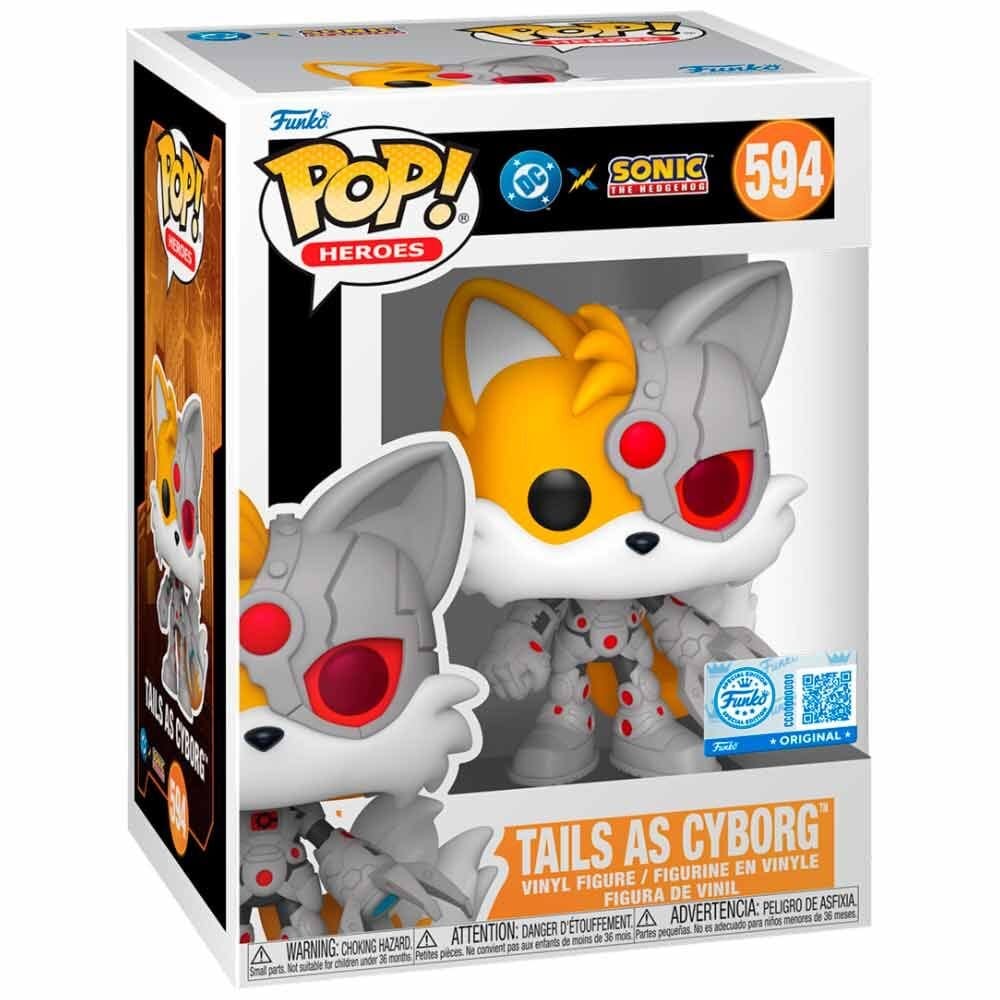 DC x Sonic the Hedgehog POP! Heroes Vinyl Figure Tails as Cyborg 9 cm