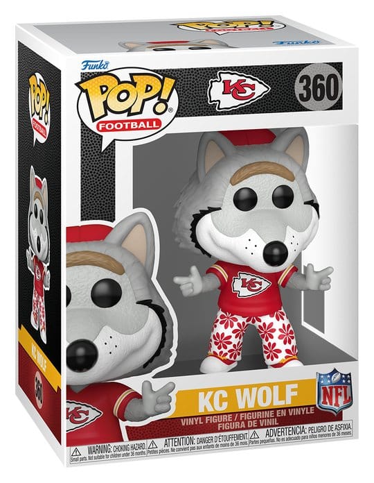 NFL POP! Vinyl Figure Mascots: Chiefs- Wolf 9 cm