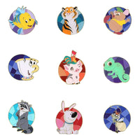 Disney by Loungefly Enamel Pins Blind Box Princess Animal Stain Glass Display (18)