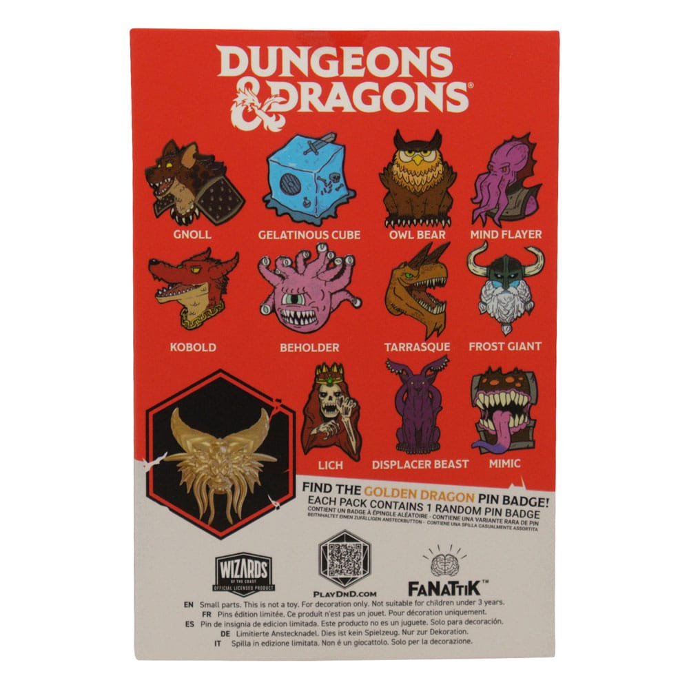 Dungeons & Dragons World Pin Badge Display 50th Anniversary Mystery Pin Badge (12)