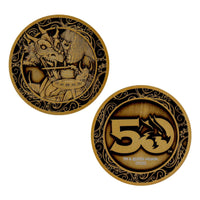 Dungeons & Dragons Collectable Coin 50th Anniversary Antique Gold Edition 4 cm