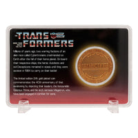 Transformers Collectable Coin 40th Anniversary 24k Gold Plated Edition 4 cm