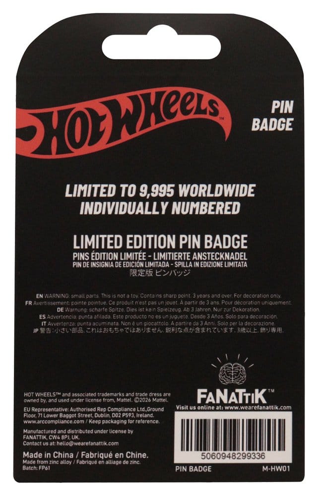 Hot Wheels Pin Badge Race Team Limited Edition