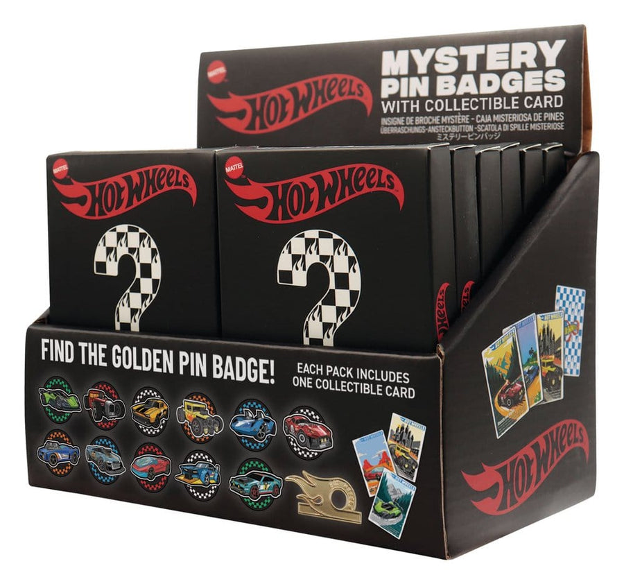 Hot Wheels Mystery Pin Badges Blind Box Display (12)
