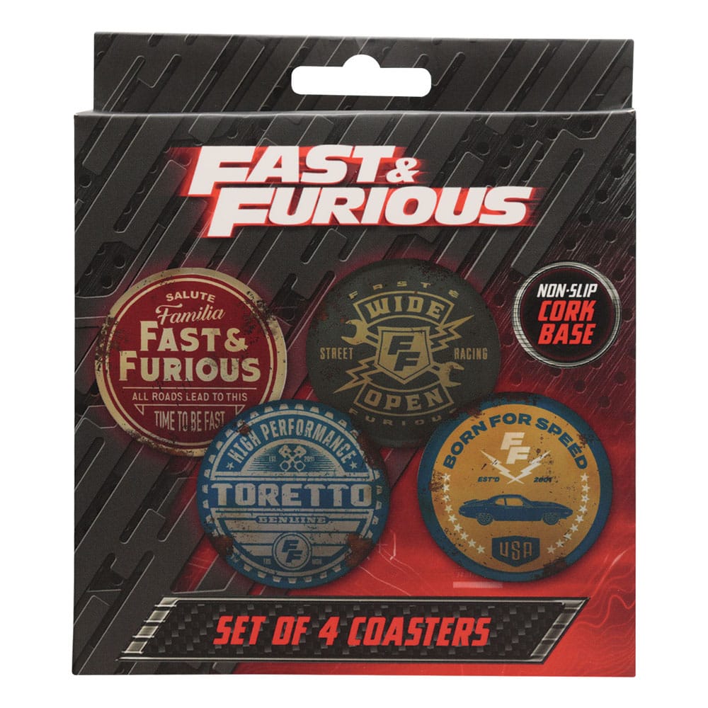 Fast & Furious Coaster 4-Pack Vintage Style