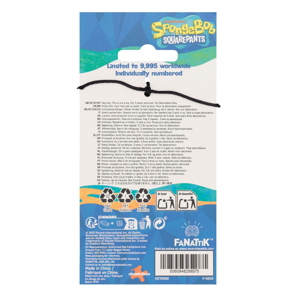 SpongeBob Squarepants Keychain Driver License Limited Edition