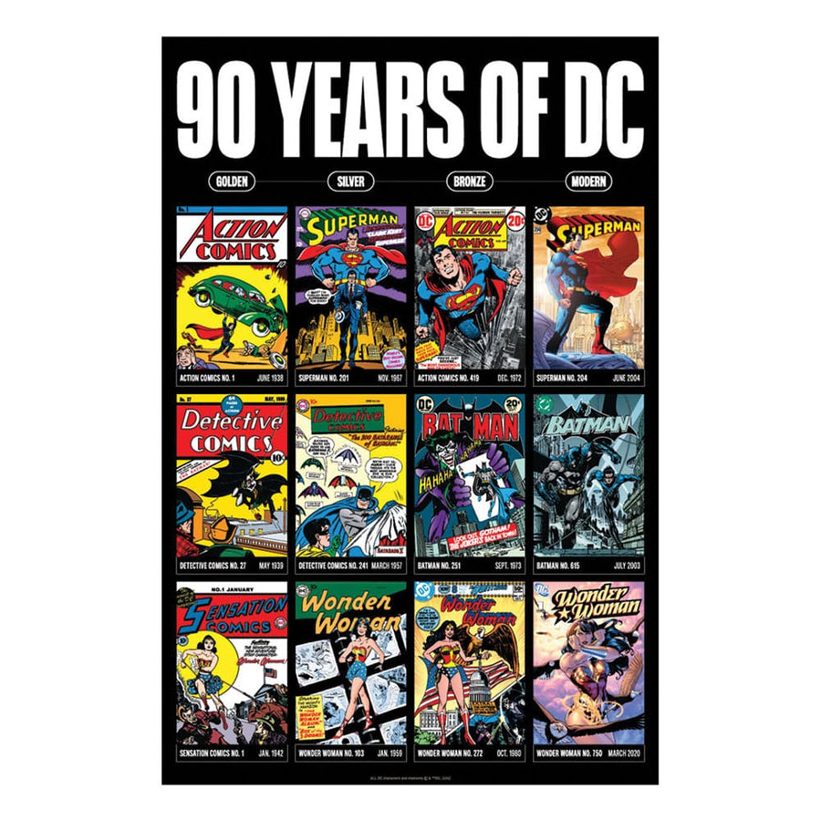 DC Comis Art Print 90 Years Limited Edition 42 x 30 cm