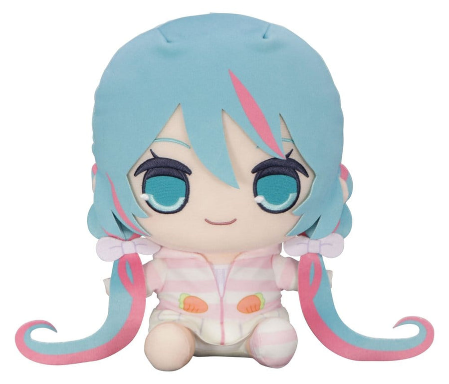 Hatsune Miku Kyurumaru Big Plush Figure Rabbit Ear Hood Pajama 28 cm