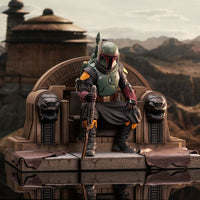 Star Wars: The Mandalorian Premier Collection 1/7 Boba Fett on Throne 24 cm