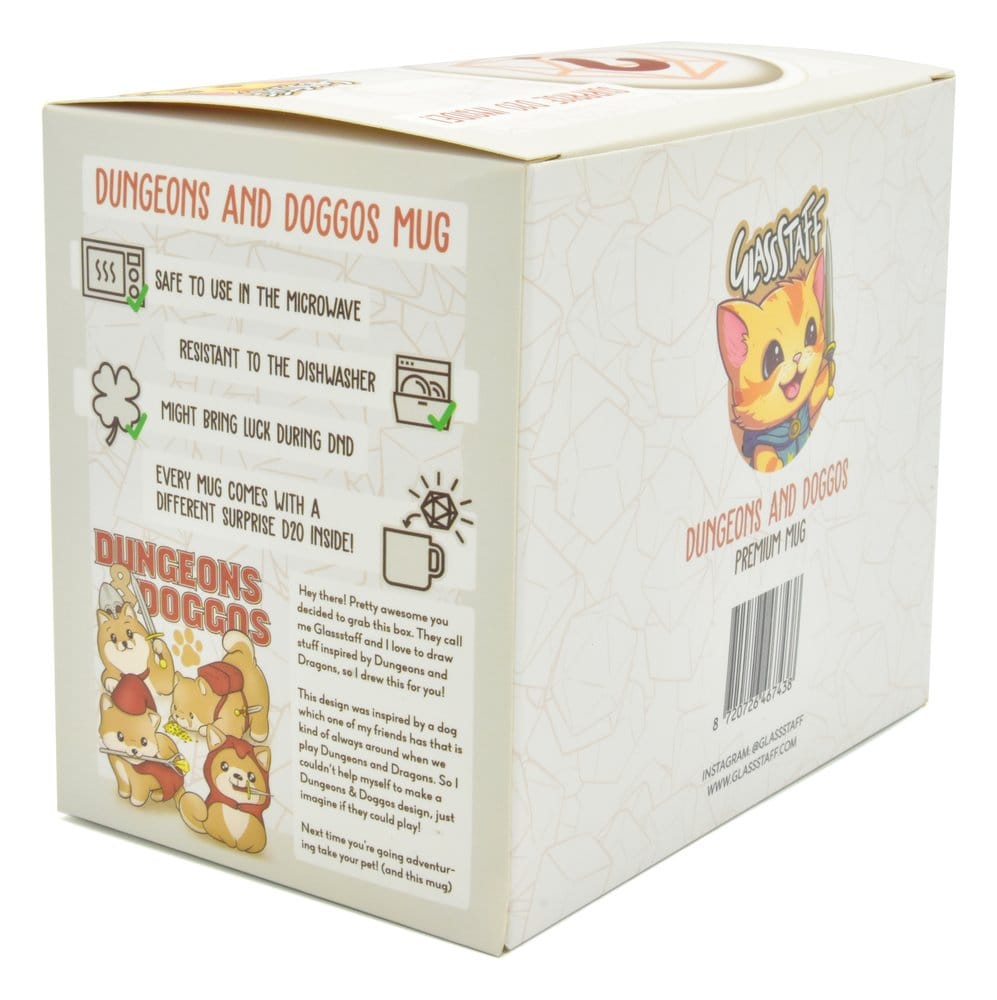 Glassstaff Gift Set Mug & Dice D20 Dungeons & Doggos