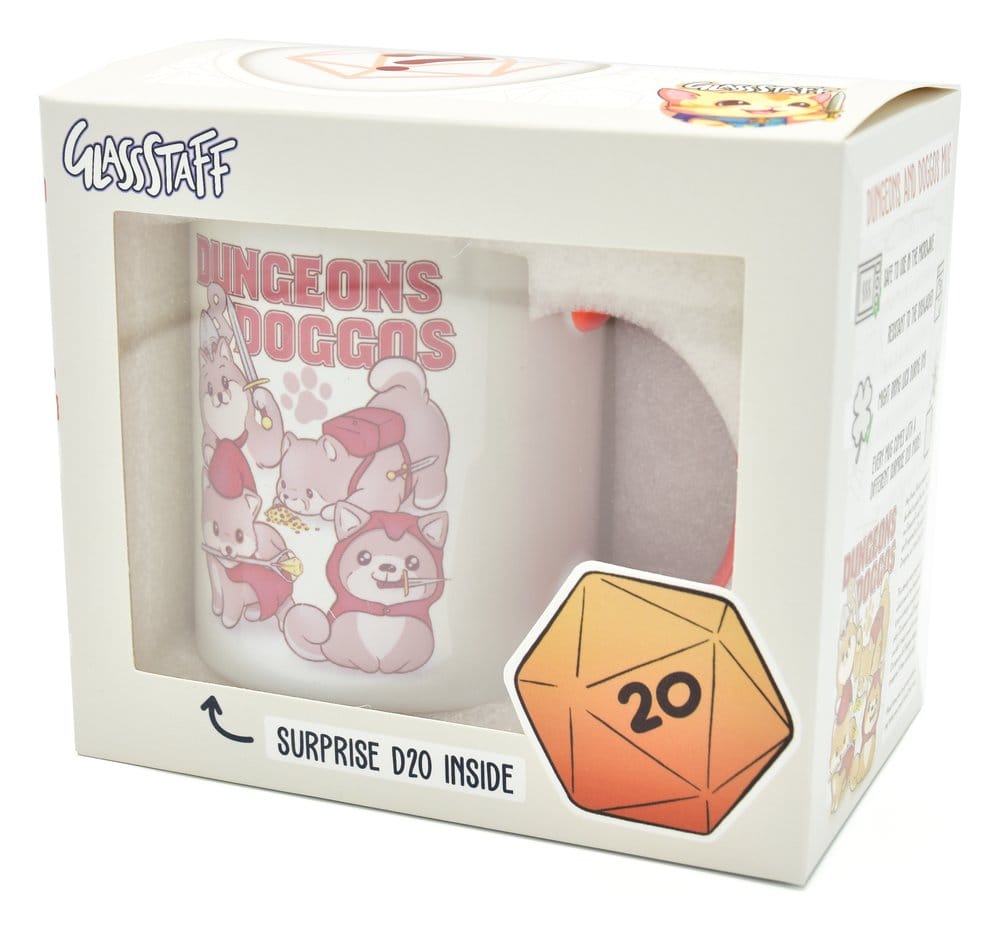 Glassstaff Gift Set Mug & Dice D20 Dungeons & Doggos