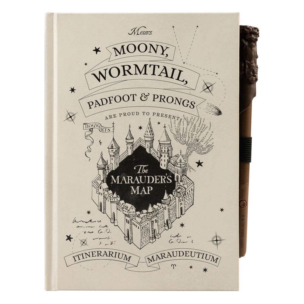Harry Potter Premium Notebook A5 with Light Marauder's Map