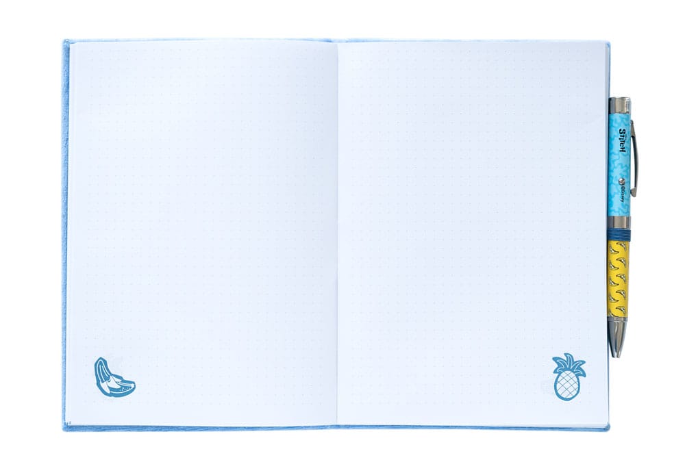 Stitch Premium Plush Notebook A5 with pen Tropical